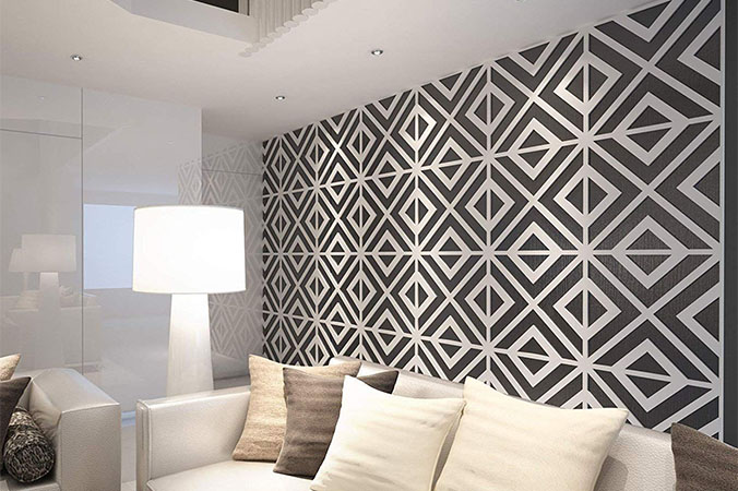 black and white wall panels