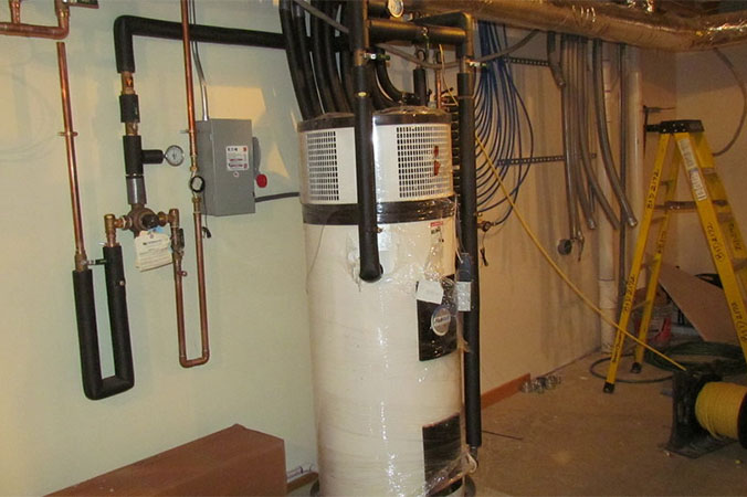 water heater in the basement